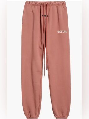Essentials FOG FEAR OF GOD cozy Sweatpants garment dye fleece OVERSIZED rust XS